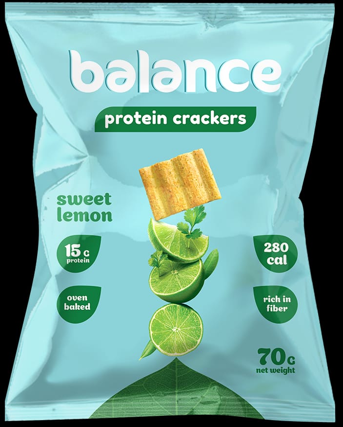 balance-protein 15 gram-crackers-sweet lemon-10x70gram- baked oven