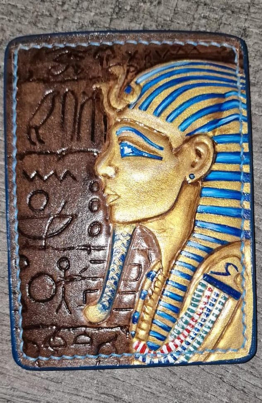 farao-handgemaakte-echt leer-portemonnee-toetanchamon