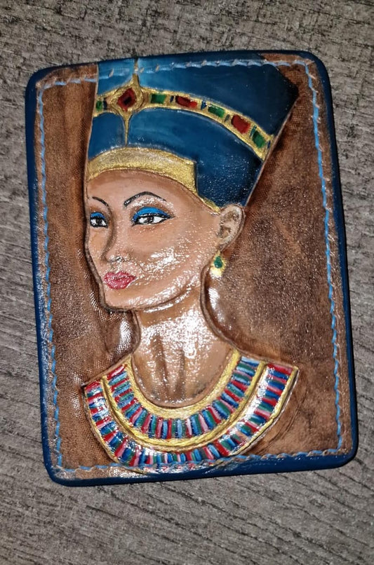 farao-handgemaakte-echt leer-portemonnee-nefertari